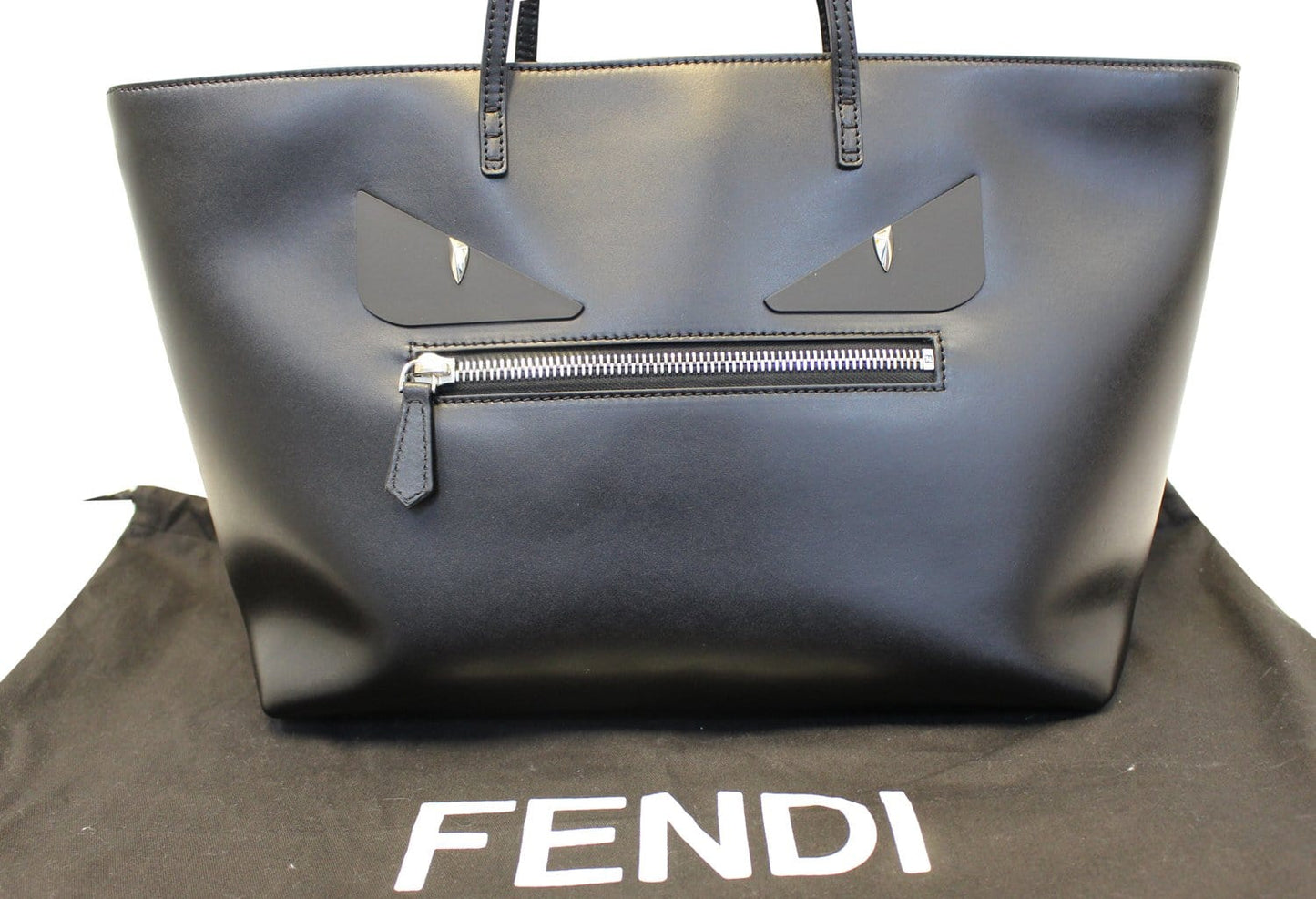 FENDI Monster Roll Leather Medium Tote Bag