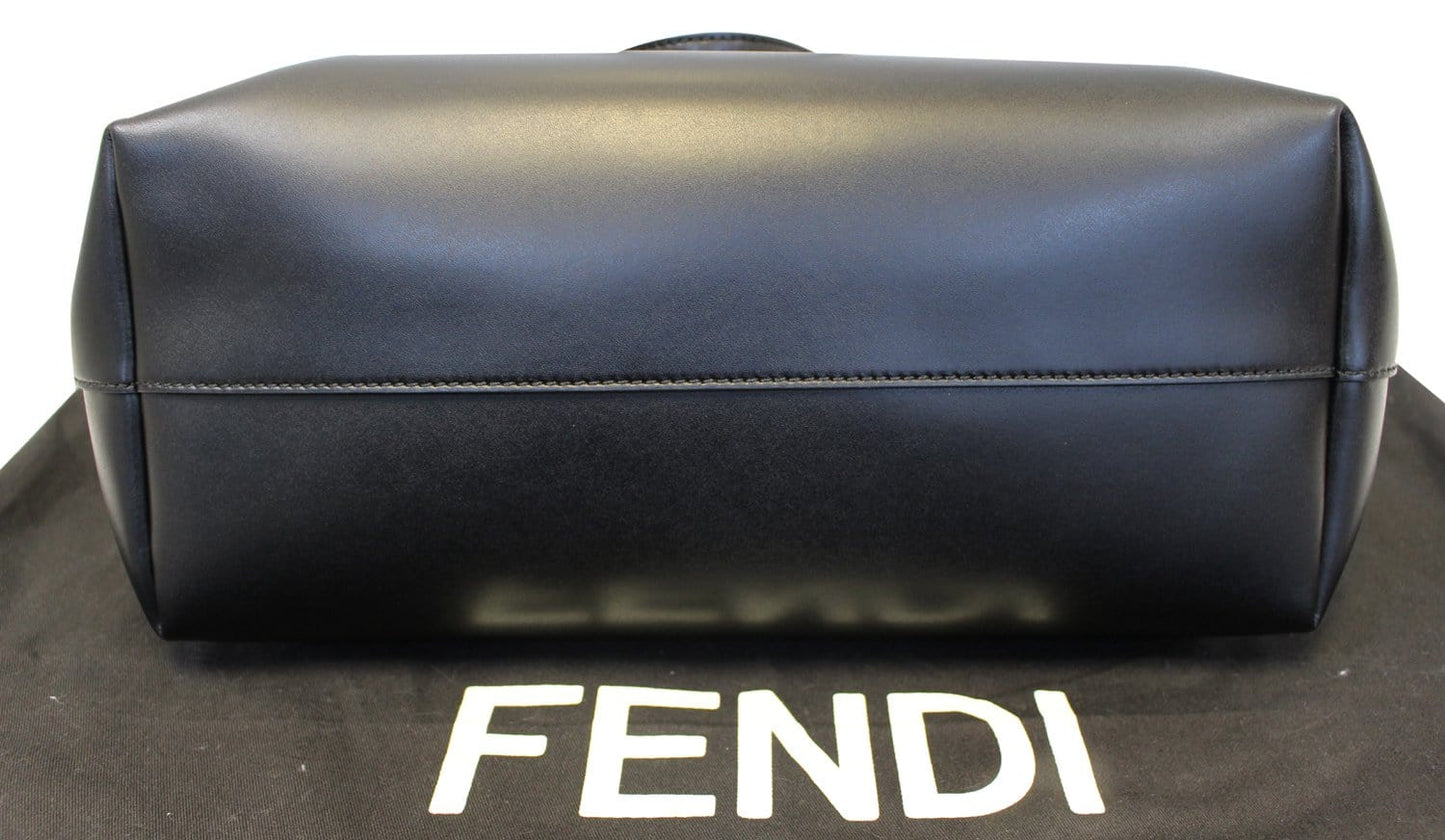 FENDI Monster Roll Leather Medium Tote Bag
