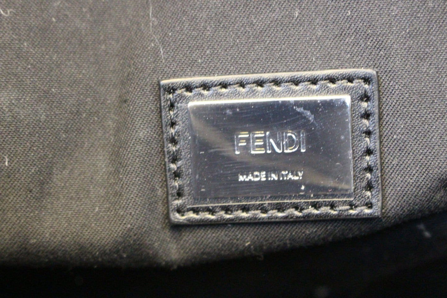 FENDI Monster Roll Leather Medium Tote Bag