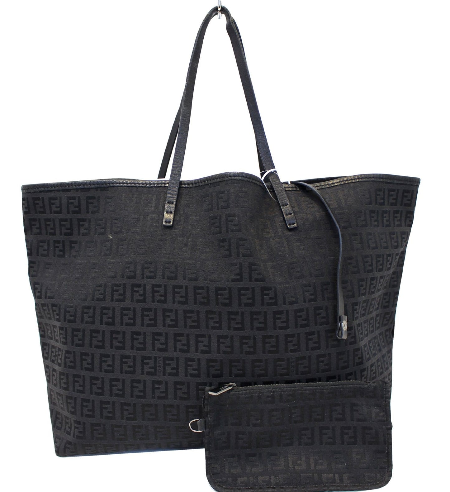 FENDI Monogram Zucca Pattern Tote Bag with Pouch