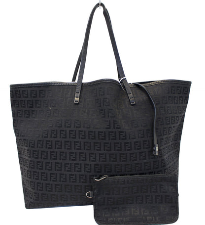 FENDI Monogram Zucca Pattern Tote Bag with Pouch