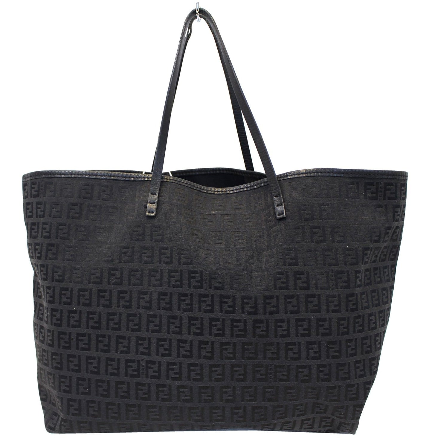 FENDI Monogram Zucca Pattern Tote Bag with Pouch
