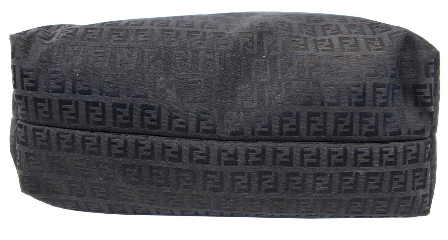 FENDI Monogram Zucca Pattern Tote Bag with Pouch