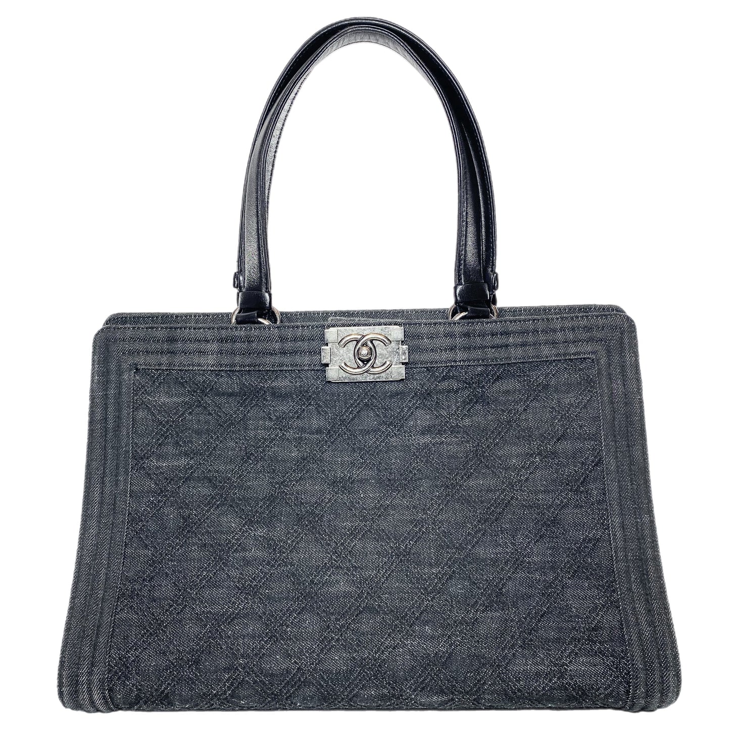 Chanel Leather Black Elegant Tote Bag 4