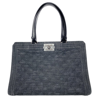 Chanel Leather Black Elegant Tote Bag 4