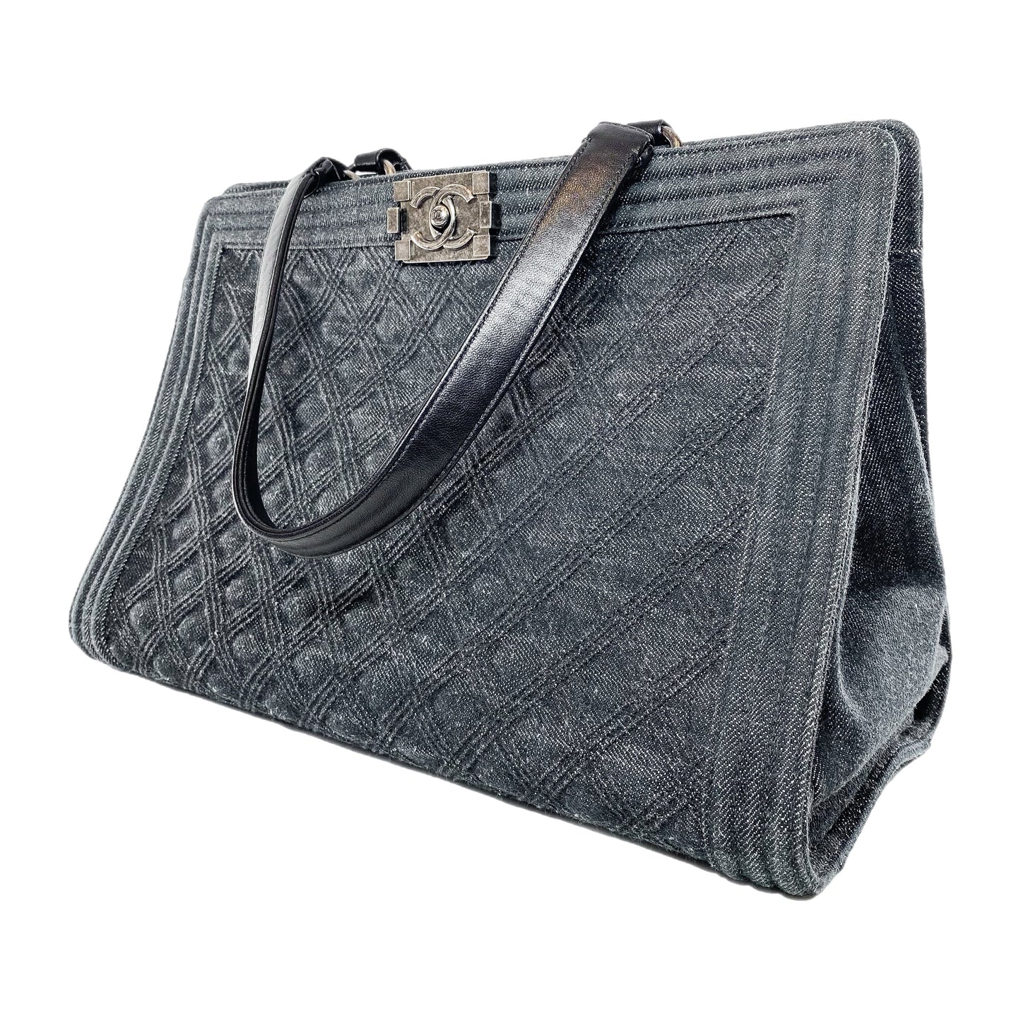 Chanel Leather Black Elegant Tote Bag 4