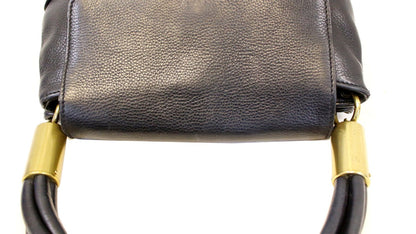 GUCCI Black Leather Lady Satchel Bag