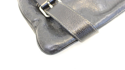 GUCCI Black Guccisima Leather Shima Crossbody Shoulder Bag 201446