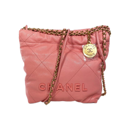Chanel Mini Caviar Leather Gold Shoulder Bag