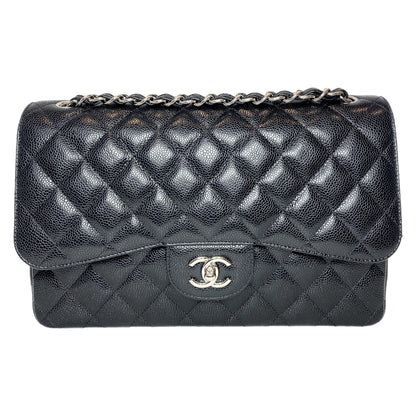 Chanel Flap Caviar Leather Black Shoulder Bag 2