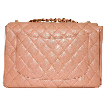 Chanel Flap Caviar Leather Gold Shoulder Bag 2