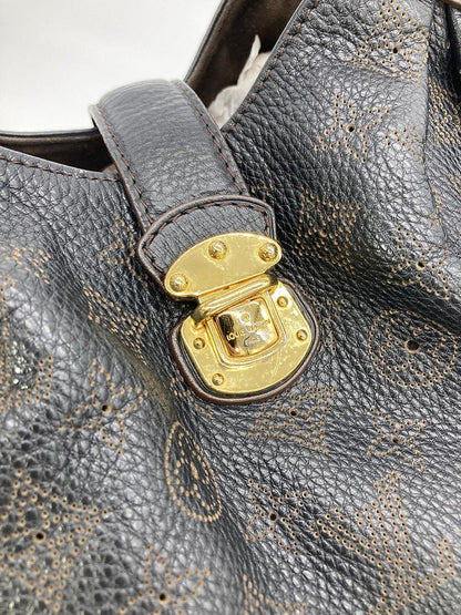 LOUIS VUITTON Black Mahina GM Shoulder Bag