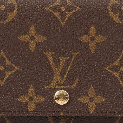 Louis Vuitton 2002 Made Canvas Monogram Porte Monnaie Billets Tresor Brown