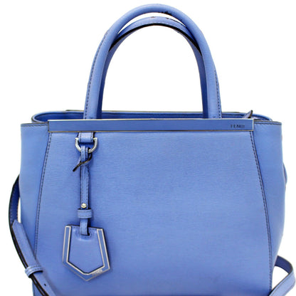 FENDI Blue Leather Roma Petite 2 Jours Shoulder Handbag