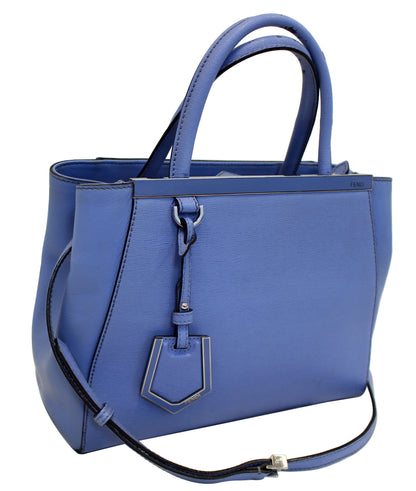 FENDI Blue Leather Roma Petite 2 Jours Shoulder Handbag