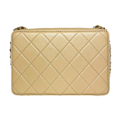 Chanel Camera Bag Lambskin Gold Crossbody Bag
