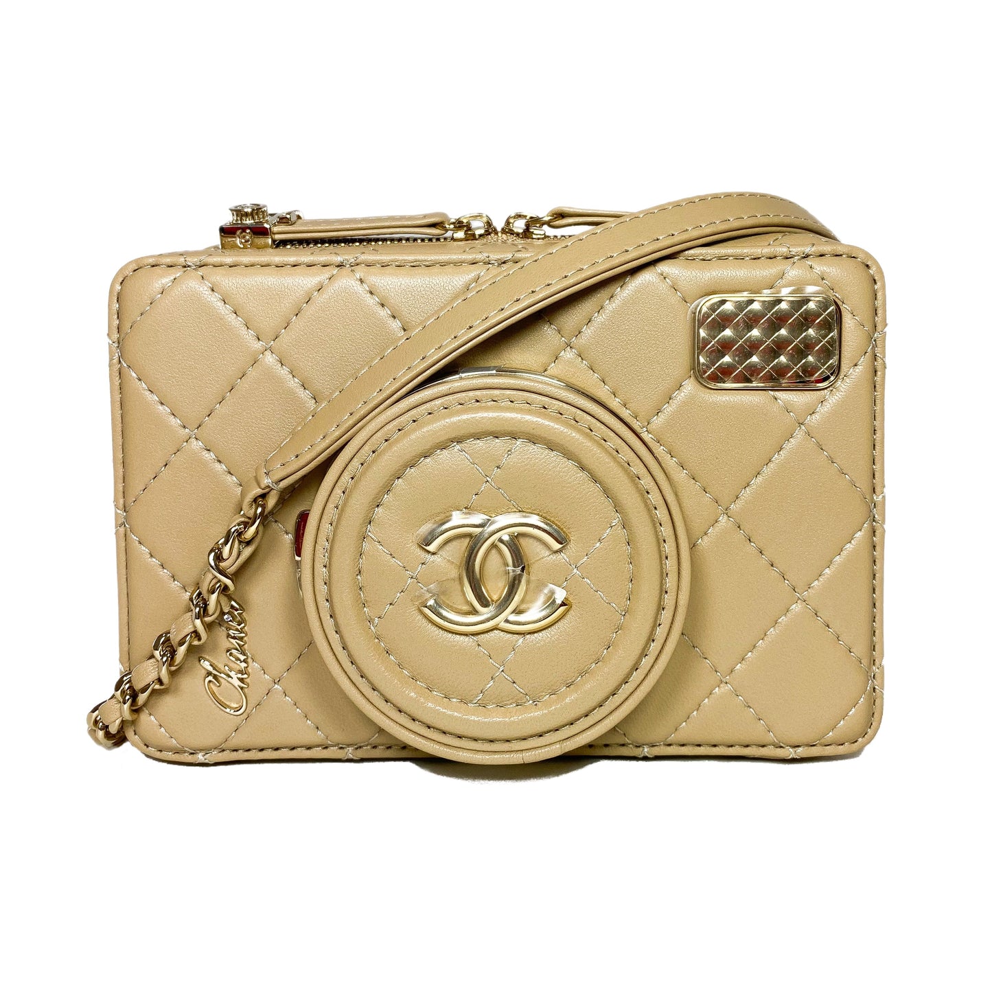 Chanel Camera Bag Lambskin Gold Crossbody Bag