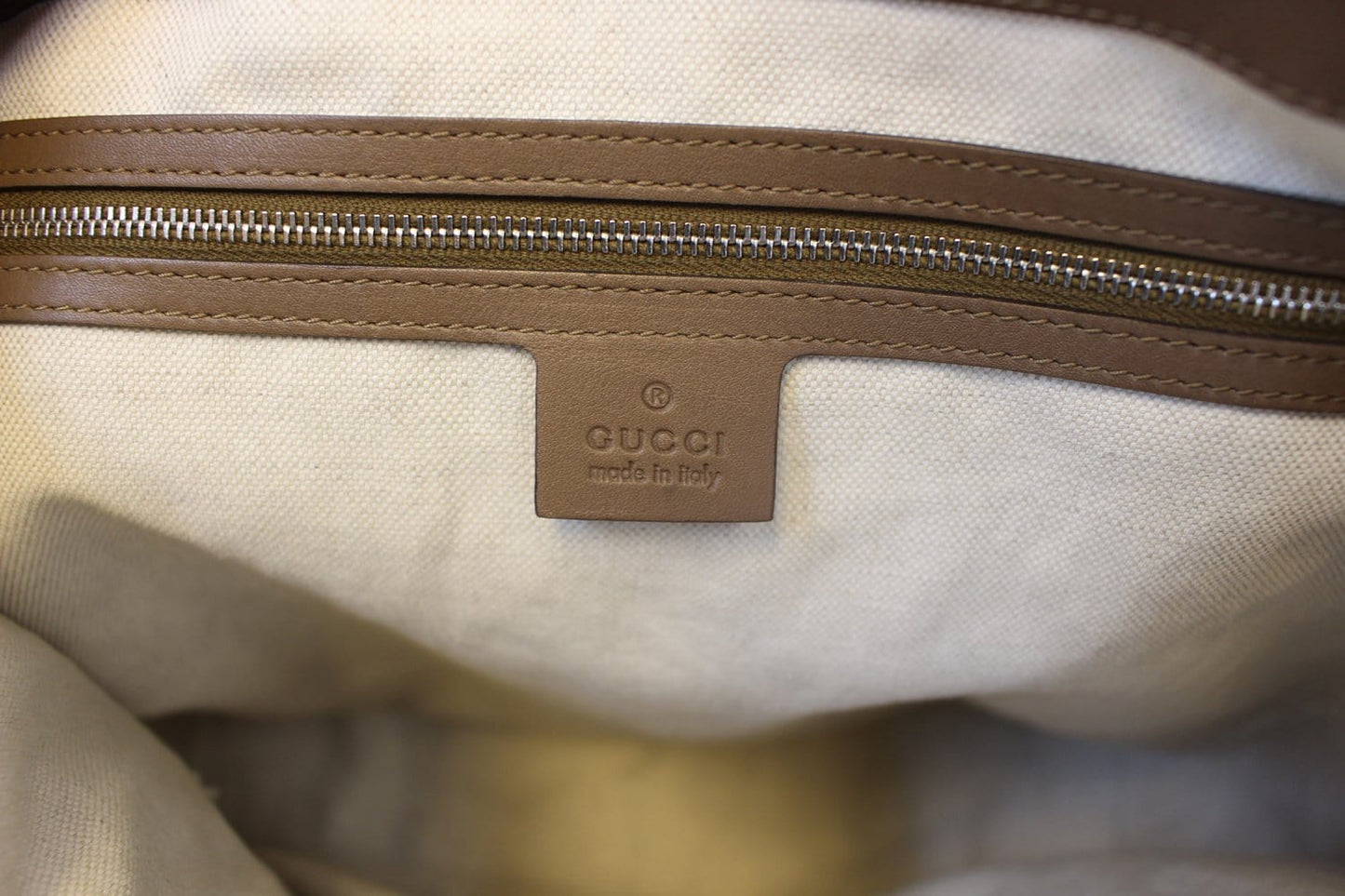 GUCCI 267903 Mesh Hand Leather Brown Tote Bag - Last Call