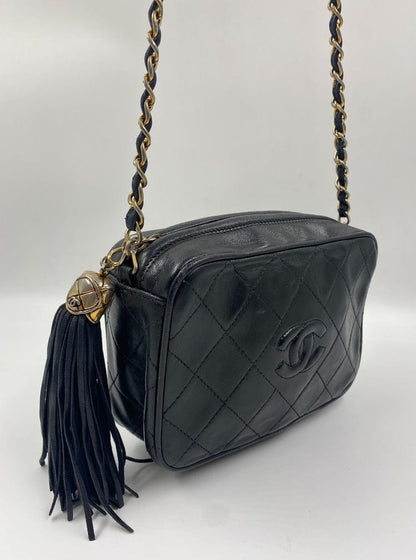 Chanel Camera Bag Lambskin Black Crossbody Bag