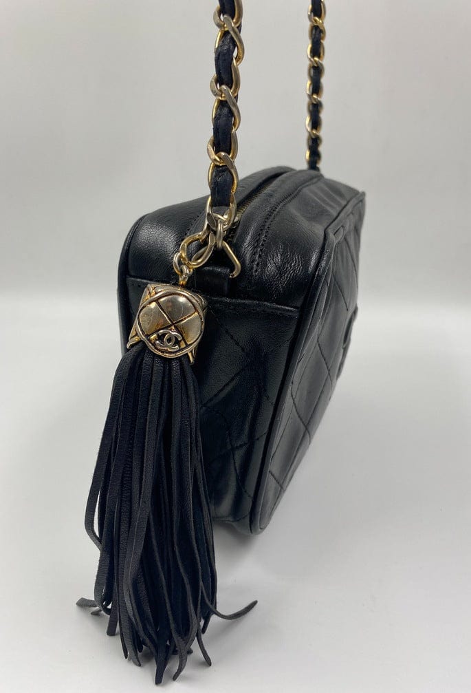 Chanel Camera Bag Lambskin Black Crossbody Bag