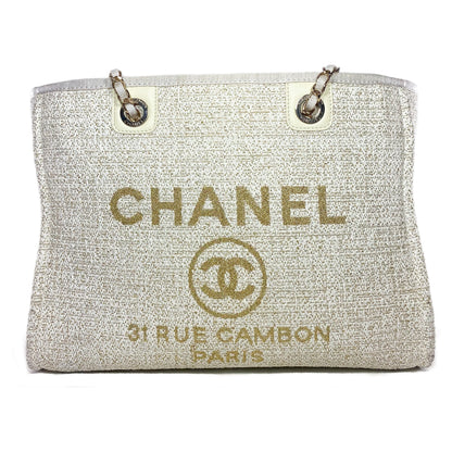 Chanel Large Canvas Gold Handbag
