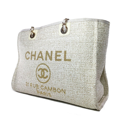 Chanel Large Canvas Gold Handbag
