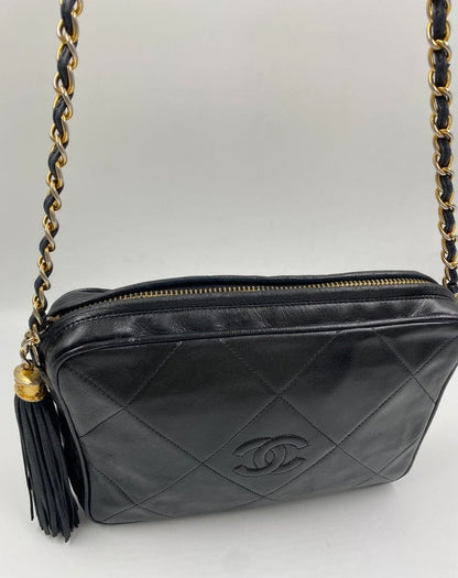 Chanel Camera Bag Lambskin Black Crossbody Bag 5