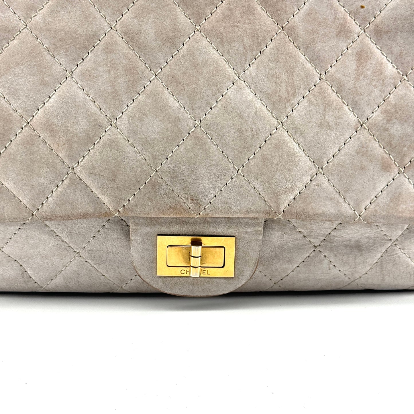 Chanel Icing Marble Aged Leather 2.55 Reissue 227 Classic Flap Bag