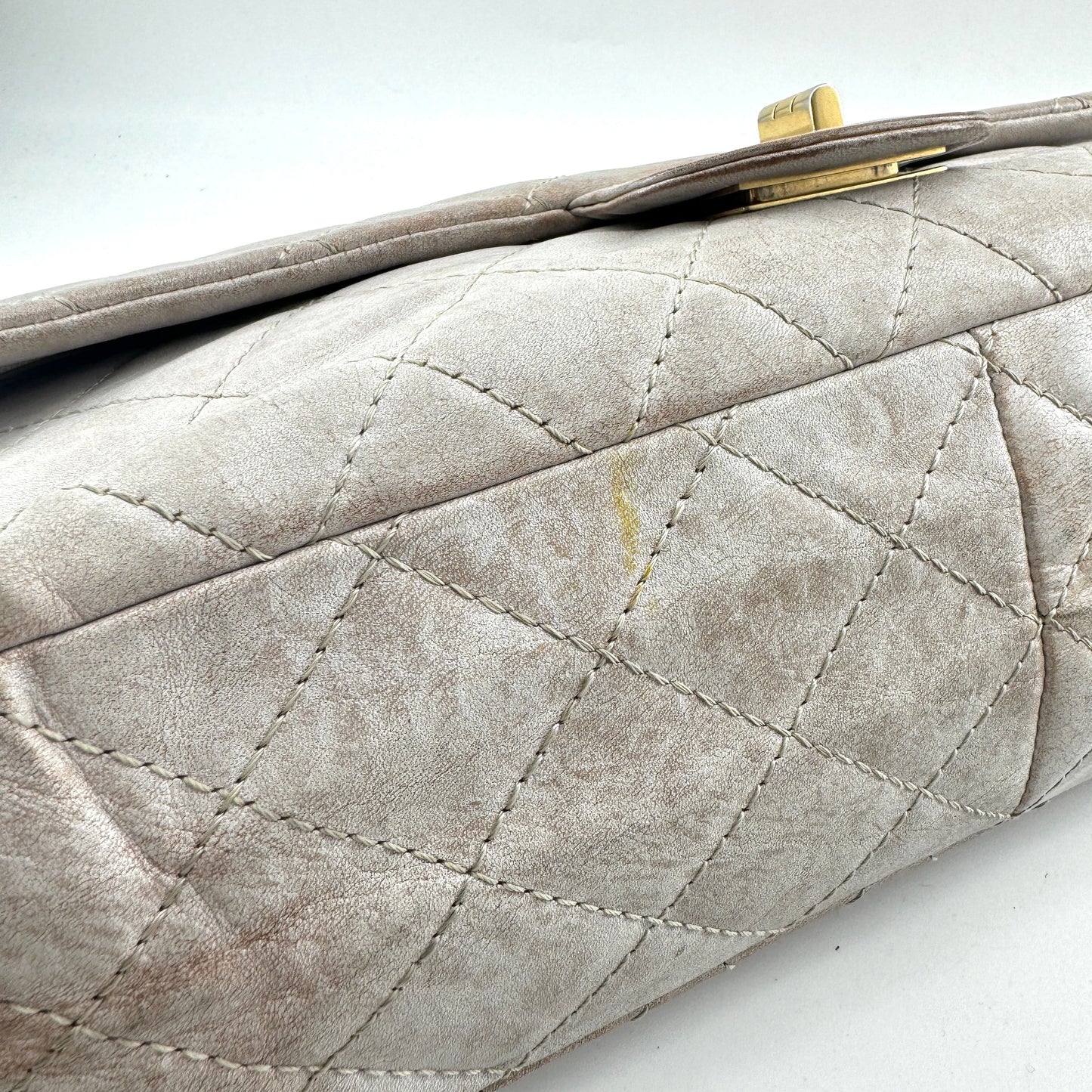 Chanel Icing Marble Aged Leather 2.55 Reissue 227 Classic Flap Bag