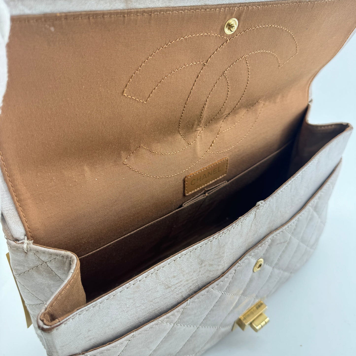 Chanel Icing Marble Aged Leather 2.55 Reissue 227 Classic Flap Bag