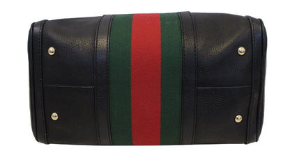 GUCCI Vintage Web Medium Boston Bag with Signature Web