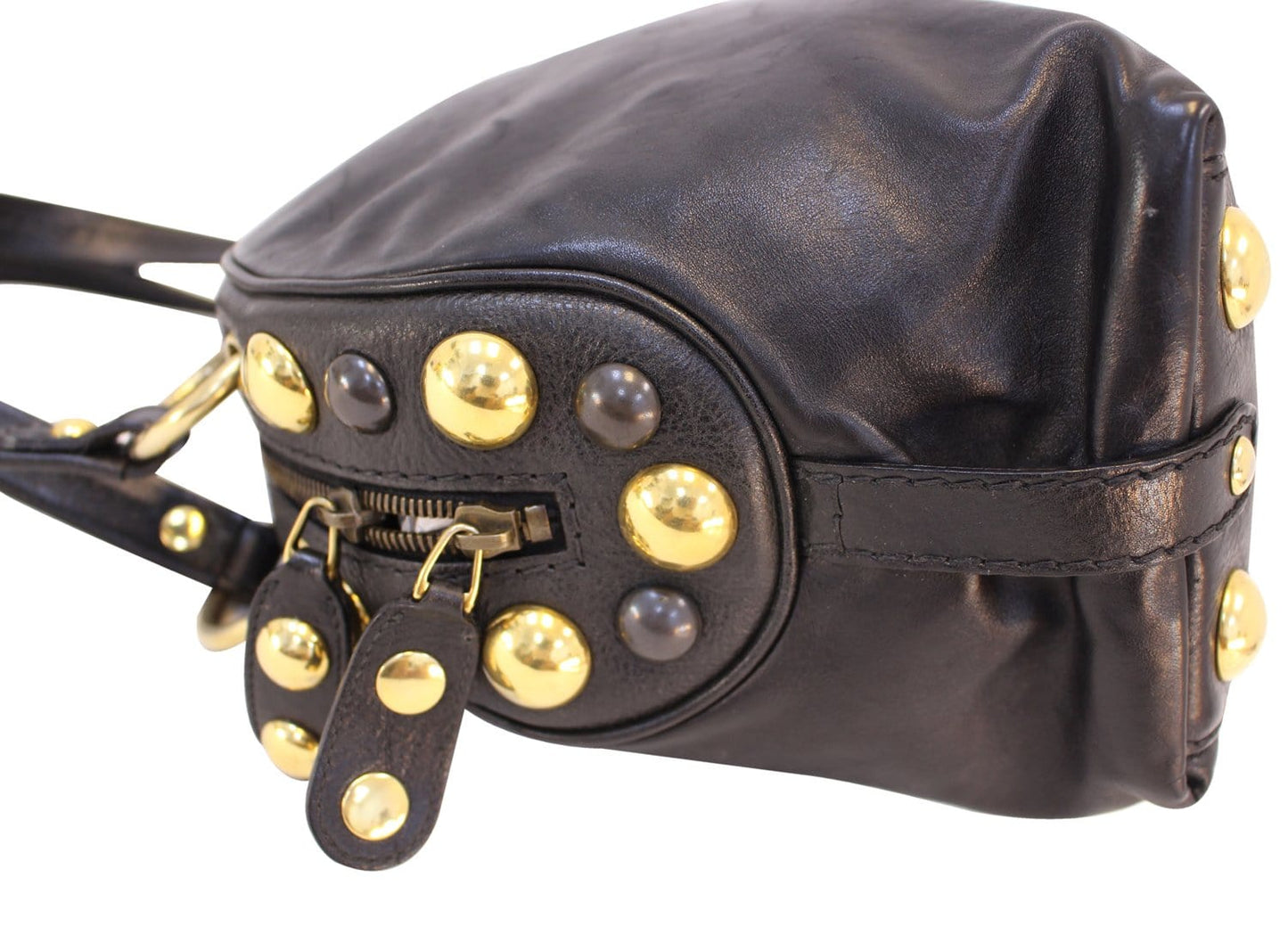 GUCCI Guccissima Black Medium Babouska Dome Shoulder Handbag