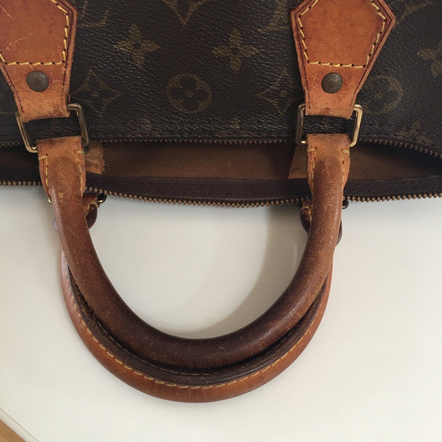 LOUIS VUITTON Speedy Handbag in Brown Canvas