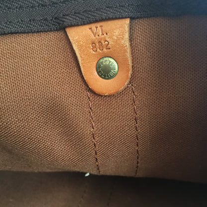 LOUIS VUITTON Keepall Travel bag in Brown Canvas