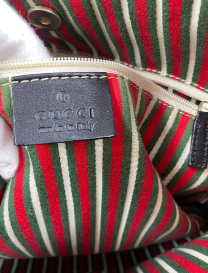 Gucci Vintage Canvas Hobo Tote