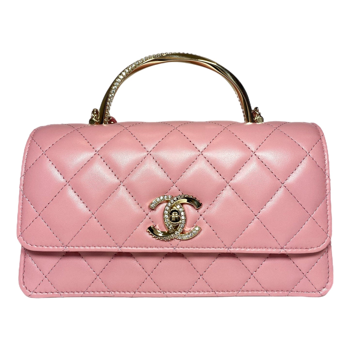 Chanel Flap Lambskin Gold Shoulder Bag 3