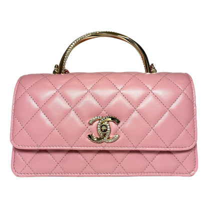 Chanel Flap Lambskin Gold Shoulder Bag 3