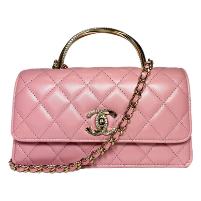 Chanel Flap Lambskin Gold Shoulder Bag 3