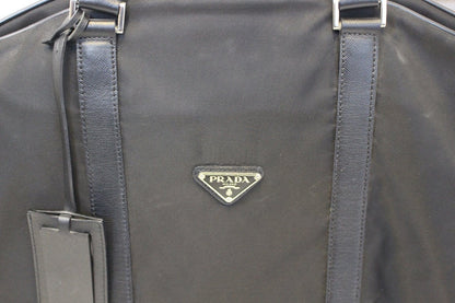 PRADA Black Nylon Convertible Garment Travel Bag