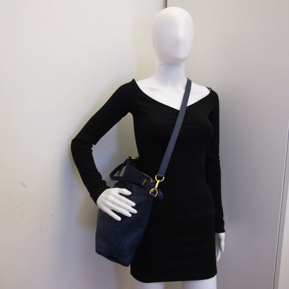 LOUIS VUITTON Bastille Shoulder Bag in Blue Leather