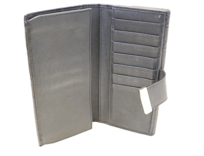 GUCCI Black Guccissima Leather Long Wallet