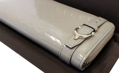GUCCI Patent Microguccissima Nice Zip Around Wallet 309758