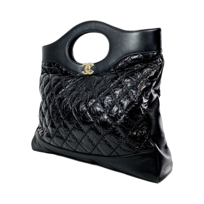 Chanel Black Quilted Large 31 Shopping Tote