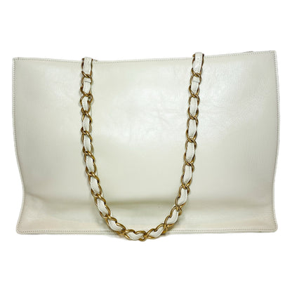 Chanel Leather Gold Elegant Tote Bag