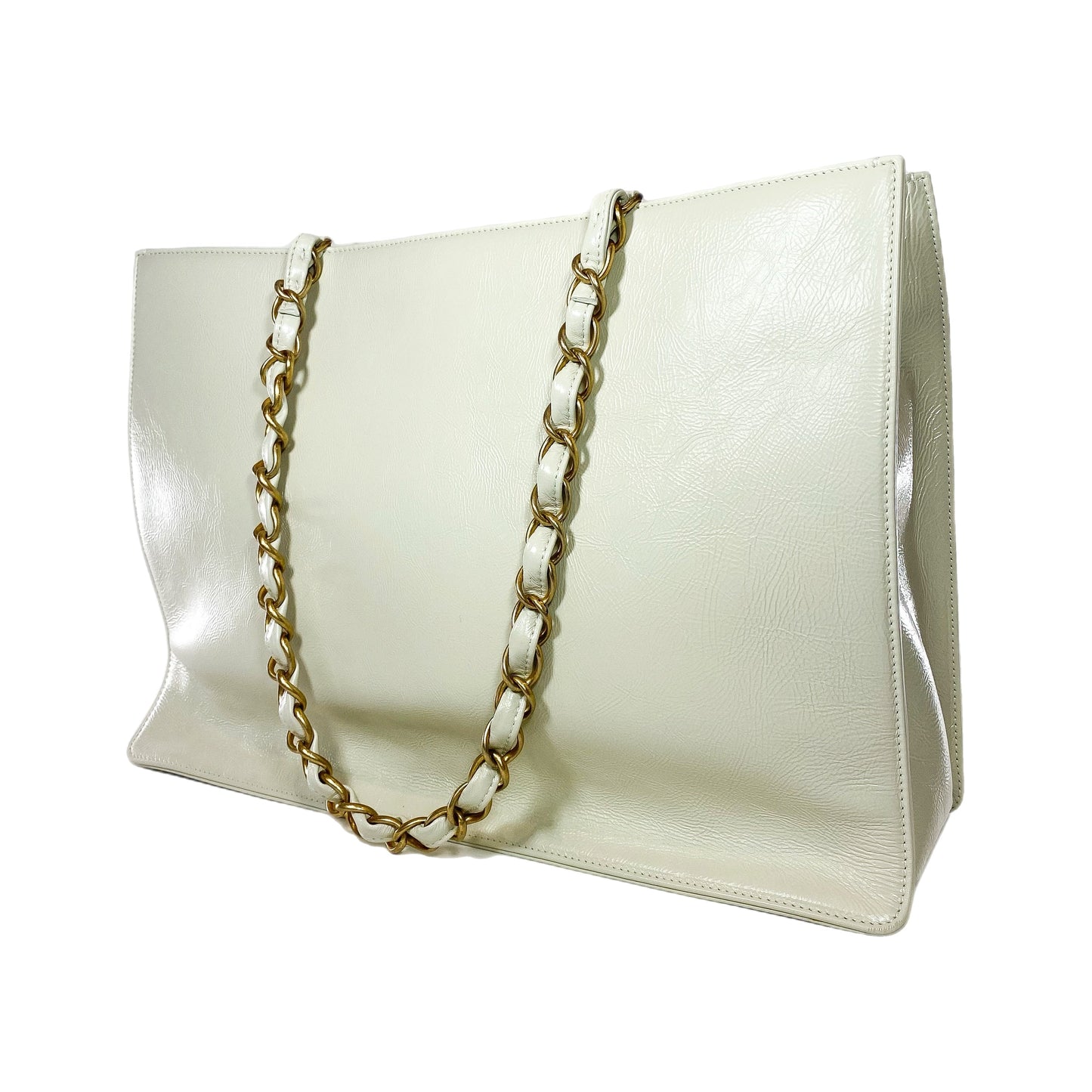 Chanel Leather Gold Elegant Tote Bag
