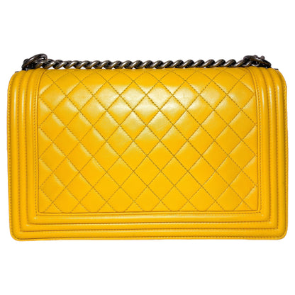Chanel Yellow New Medium Boy Bag