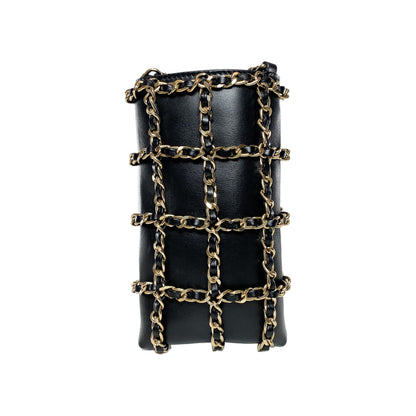 Chanel Black Tech Me Out Clutch with Chain