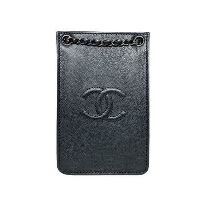 Chanel Black CC Phone Holder Crossbody