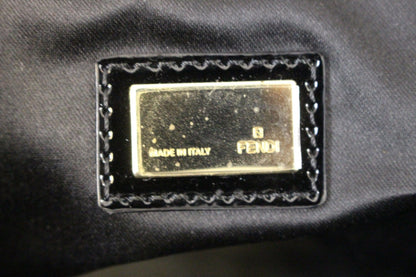 FENDI Tobacco Zucca Quilted Roll Tote Bag Black