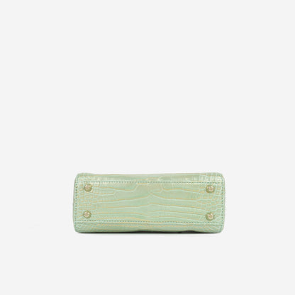 Mini Lady Dior - Green/Gold Crocodile